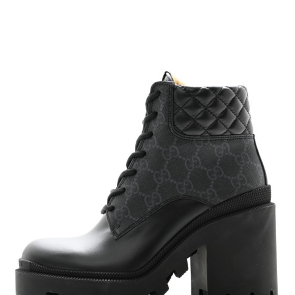 Gucci Black Quilted Ankle Booties - Picture 1 of 3
